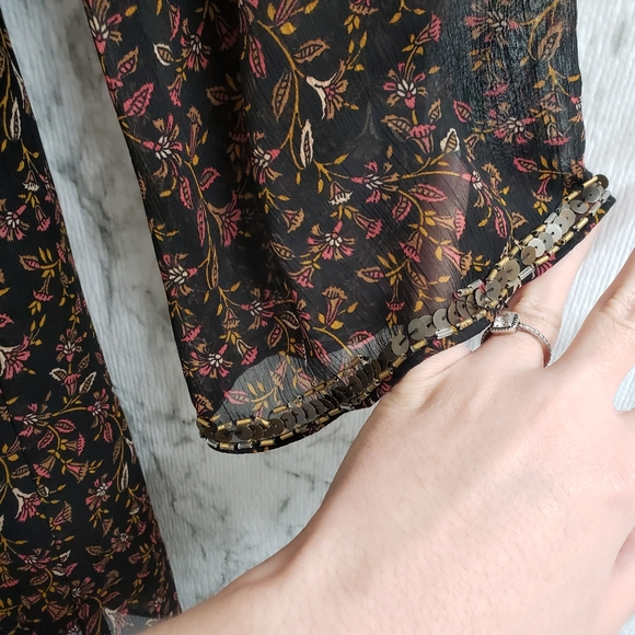 💕 Forever 21 Long Sleeves Boho Dress Size Small - Picture 15 of 15